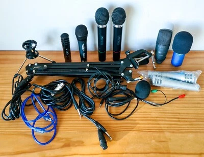 £3 • Buy Bundle Of Microphones & Accessories - Neewer, Boom Arms, XLR / USB, Desk, Holder