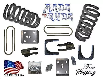 1980-1996 Ford F100 F150 2WD 3  Lowering Springs 5  Axle Flip Extenders Kit • $409.90