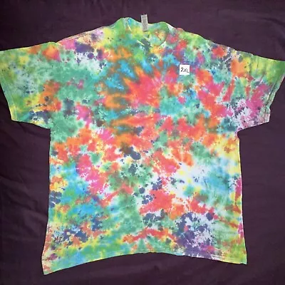 2XL Rainbow Scrunch Hand Tie Dye  Cotton T-shirt • £10