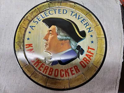 Vintage Knickerbocker Draft  A Selected Tavern  Beer Hanging Metal Sign • $50