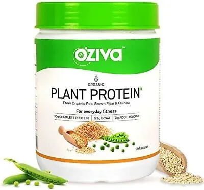 $64.79 • Buy OZiva Organic Plant Protein, With Organic Pea Protein,Brown Rice & Quinoa,1.1 Lb