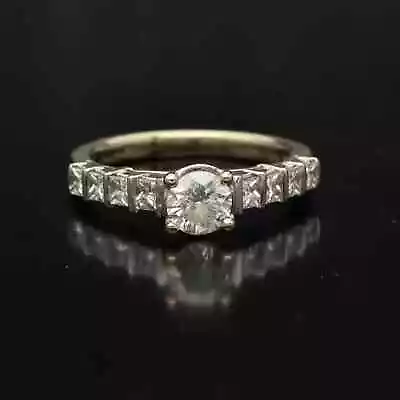 Gold Diamond Solitaire Ring Size K 18ct Yellow Gold Approx 1.1ct Total Diamonds • £1600