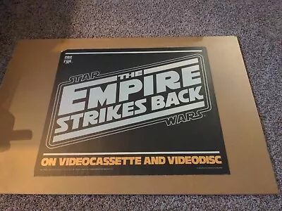 1980 The Empire Strikes Back Videocassette / Videodisc Poster CBS/ FOX VIDEO • $35