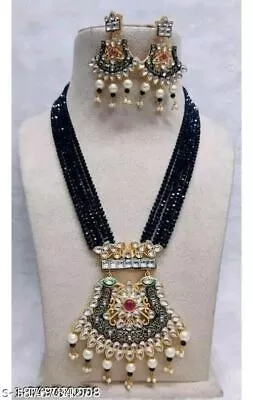 Indian Bollywood Gold Plated Kundan Choker Bridal Necklace Earrings Jewelry Set • $20.83