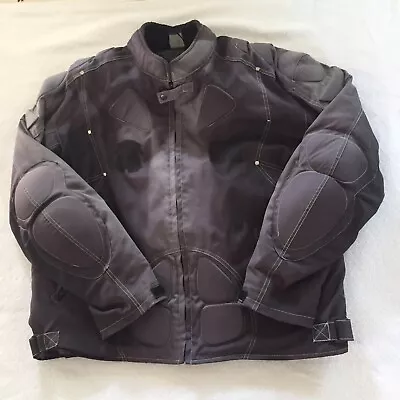 Mens Grey Cordura Motorcycle Jacket With Liner Size 5XL Armoured Waterproof  • $41.98