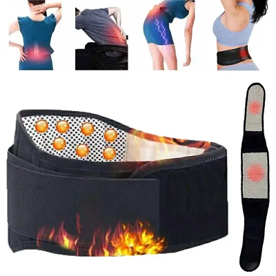 Magnetic Back Support Belt Brace Self Heating Lumbar Lower Waist Pain Relief • $9.99
