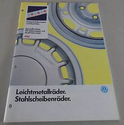 Parts Catalog VW/Audi Wheels/Stahlscheibenräder Stand 09/1988 • $32.57