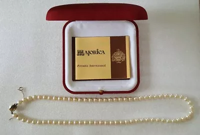 Majorica Pearl Necklace With Gift Box And Papers Made In Spain • $99.99