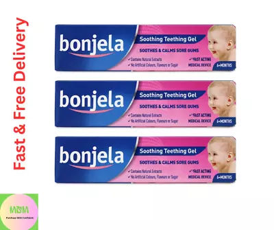 3 X Bonjela Soothing Teething Gel - No Artificial Colors Flavors Or Sugar -15ml • £8.99