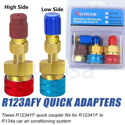 USA Auto AC R1234yf To R134a High Low Side Conversion Quick Coupler Adapter Kit • $17.99