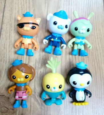 Octonauts 6 FIGURES - Shellington Captain Barnicle Kwazii Dashi Tweek Vegimal • £15.99