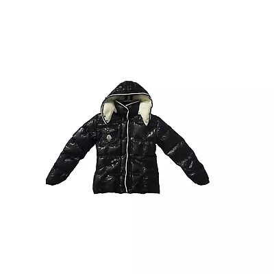 Womens Moncler Quincy Hooded Down Puffer Jacket Navy Rare Black Size 1 - S • $450