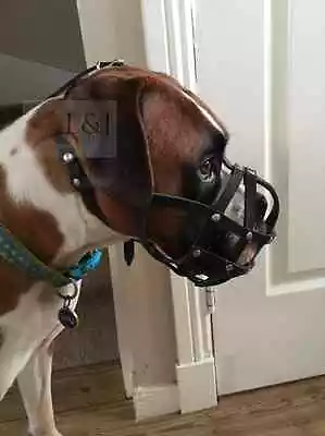 £21.99 • Buy  Light Leather Dog Muzzle For Boxer And Other Dogs With Short Snout