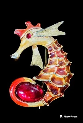 VTG 1960's Rare LOUIS GIUSTI Seahorse Jelly Belly 1.75  X 1.25  • $22.95