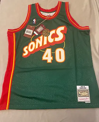 Mitchell & Ness NBA Authentic Swingman Jersey Supersonics 95 Shawn Kemp SzXL New • $27