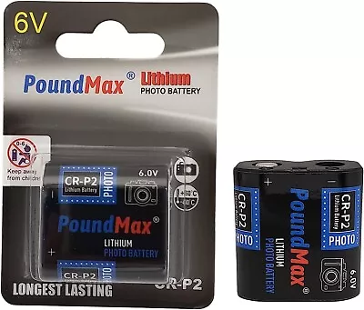 2 X CRP2 6V PoundMax Lithium Power Photo Battery CR-P2  223 CR223 DL223 • £10.29