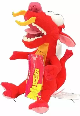 Disney Store Mushu Dragon Mulan No Sound 8  Bean Bag Plush Toy With Tags Vintage • $14.99