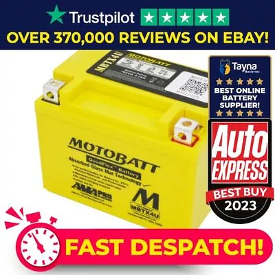 MBTX4U MOTOBATT Quadflex AGM Bike Battery 12V 4Ah • £30.25