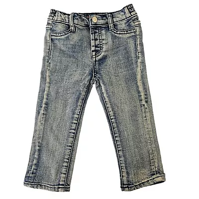 7 For All Mankind Toddler Jeans Light Wash Snap Closure Elastic Waist Unisex 18M • $14.99