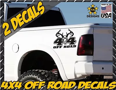 4x4 Offroad Decal Set MATTE BLACK For Dodge RAM Dakota Deer Hunting Skull • $13.99