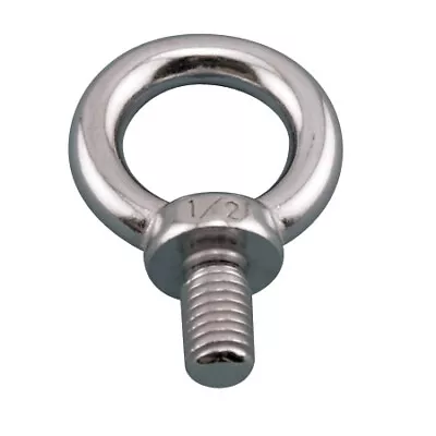 Stainless Steel 316 1/2  Lifting Eye Bolt 1/2  UNC Marine Grade • $9.69