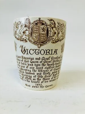 Queen Victoria Diamond Jubilee Ceramic Beaker Cup By Doulton Burslem 293419  • £110