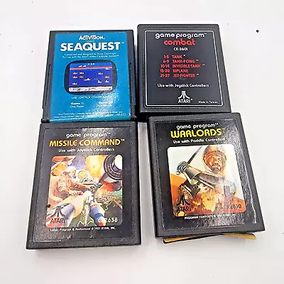 COMBAT Sea Quest MISSILE COMMAND Warlors ATARI 2600 Video Game Cartridges • $14.99