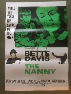 Bette Davis In The Nanny Original British Film Poster 1965 Hammer Horror • £0.99