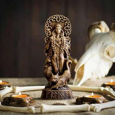 Viking Goddes Sculpture Ornaments Resin Durable Statue Living Room Decoration • £28.55