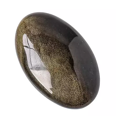 Black Obsidian Palm Worry Stone Crystal Smooth Polished Pocket Gemstone Gifts • $11.78