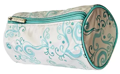 New Clarisonic Brush Travel Makeup Bag Cosmetic Vinyl Pouch In White Teal • $8.99