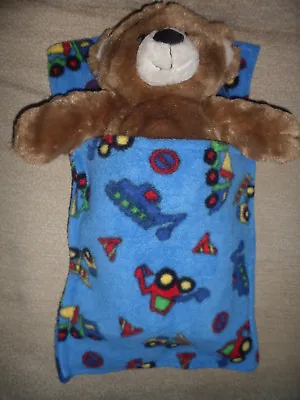 £4.99 • Buy Build A Bear Teddy Sleeping Bag Blanket Pocket Blue Diggers Snuggle Soft Bed