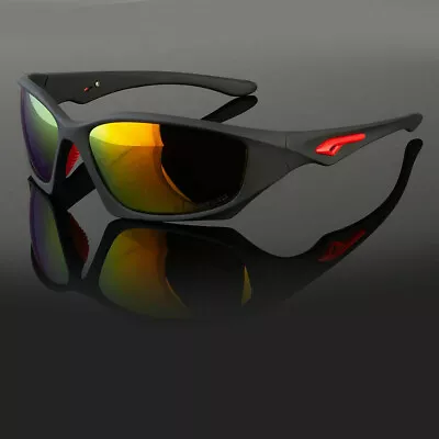 Unisex Men Polarized Sunglasses Sport Mirror Wrap Around Driving Eyewear Glasses • $8.98