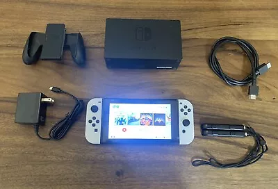 Nintendo Switch-10 Games-32GB Console System Bundle White JoyCons W Dock Charger • $250