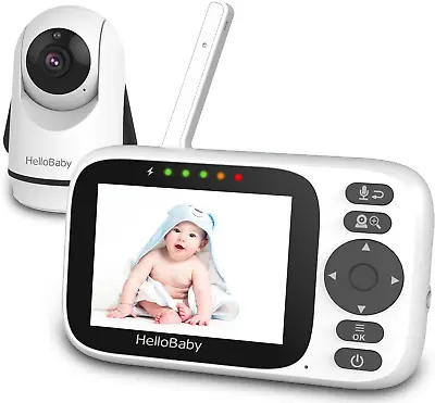 HelloBaby Video Baby Monitor With Camera And Audio Night Vision Pan 355°& Tilt • £99.98