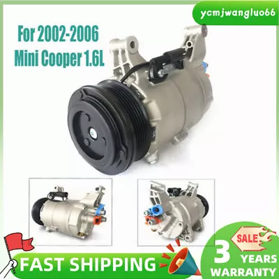 A/C AC Compressor Fit For Mini Cooper S Base Hatchback 2002 2003 2004 2005 2006 • $119.38