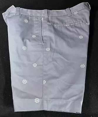 J. Crew Rivington Printed Chino Shorts Nautical Ship Wheel Men’s Size 32W • $15