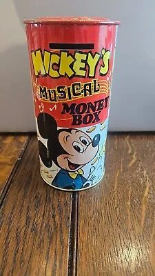 Vintage Mickey's Musical Money Box Coin Bank • $19.99