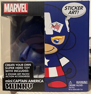 Marvel Mini Captain America Munny Sticker Art Create Your Own Super Hero Toy • £23.99