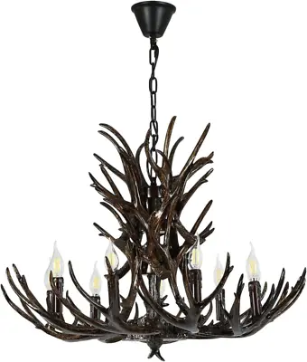 Antler Chandelier Vintage Decorative Household Commercial Chandelier Coffee Co • $502.55