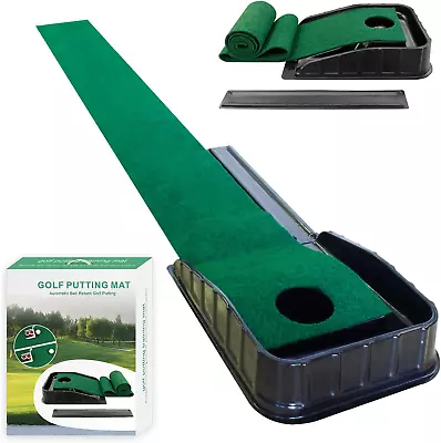 Putting Green With Automatic Ball Return-Indoor And Outdoor Mini Putting Mat For • $45.99