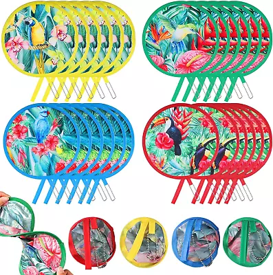 24 Pcs Japanese Foldable Fan Summer Round Folding Hand Fan Decorative Collapsibl • $38.89