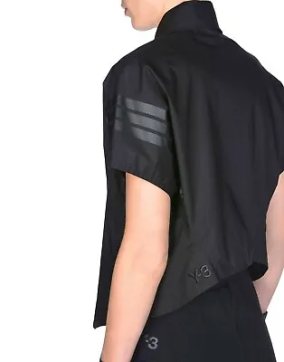 Adidas Y-3 By Yohji Yamamoto Women's Shirt Blouse Black 100% Cotton Size XS  • $341.92