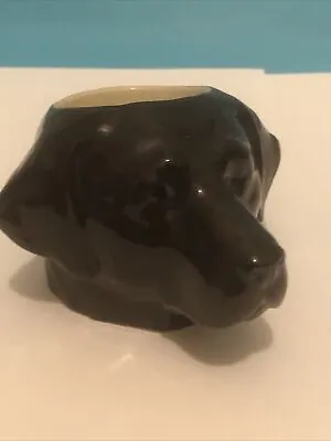 Brown Labrador Face Egg Cup Quail Ceramics • £10
