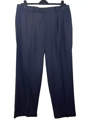 NEW Geoffrey Beene Dress Pants Men's 36 X 29 Blue Pleated Cuffed NWT • $24.99