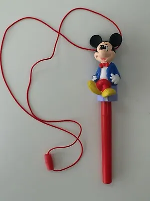 Vintage Disney Mickey Mouse Novelty Souvenir Pen With Lanyard. • $12.37