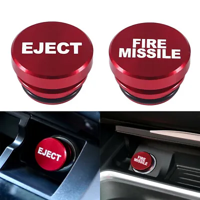 $5.42 • Buy Universal Aluminum Red Eject Button Car Cigarette Lighter Cap Cover Accessories 