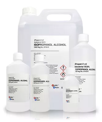 IPA Isopropyl Alcohol 99.9% PURE 250ml 500ml 1L 5L Isopropanol • £5.97