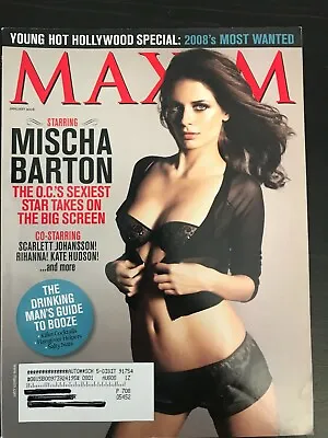 MISCHA BARTON MAXIM MAGAZINE - Jan 2008 - THE O.C. * THE HILLS: NEW BEGINNINGS • $3.98