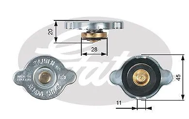 Gates Radiator Cap For Nissan Pick Up I KA24E 2.4 Litre April 1992 To April 1998 • $29.80